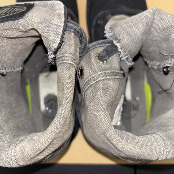 Palladium Baggy Canvas Boots Women’s 9 Black Fold Over Combat High Top - Picture 9 of 9